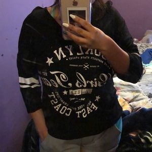 Black & white long sleeve T-shirt